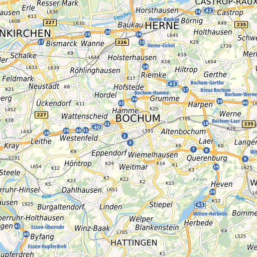 Text Essen Stadt originale Karte Innenstadt Nordrhein-Westfalen Ruhrgebiet M6 
